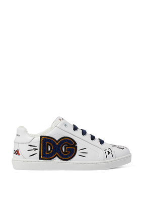 Hand-painted Sneakers with DG Patch